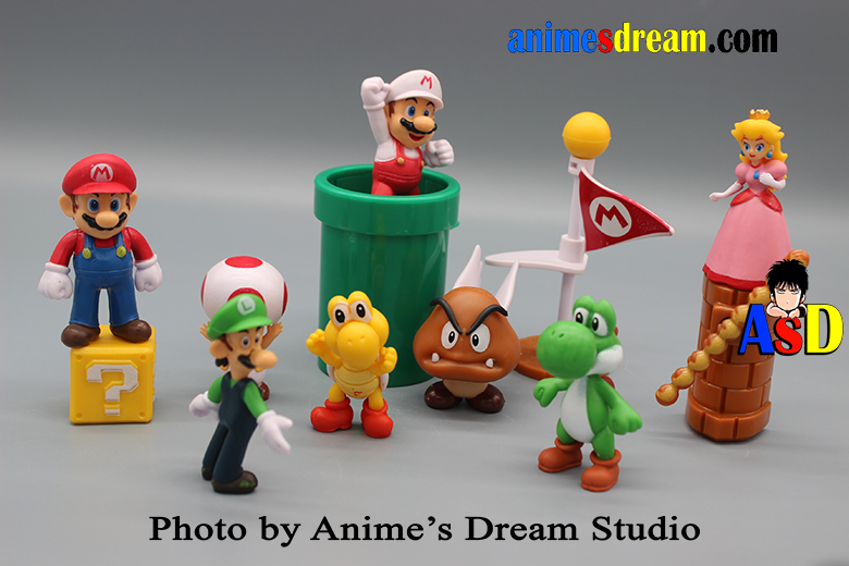 Set 8x Figuras Mario Bros